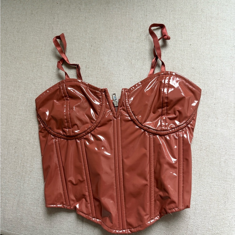 AKIRA Rust Corset Top